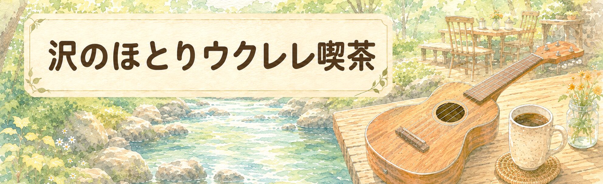 沢のほとりウクレレ喫茶